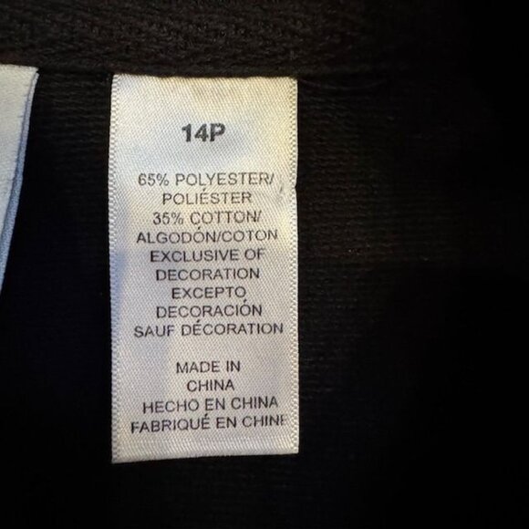 Alfred Dunner Petite Womens Black Sleeveless Zip-Up Vest With Rhinestone Embelli - Picture 7 of 7